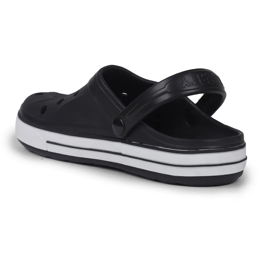 A-HA Black Casual Slip-on Clogs For Men LITEWALK By Liberty