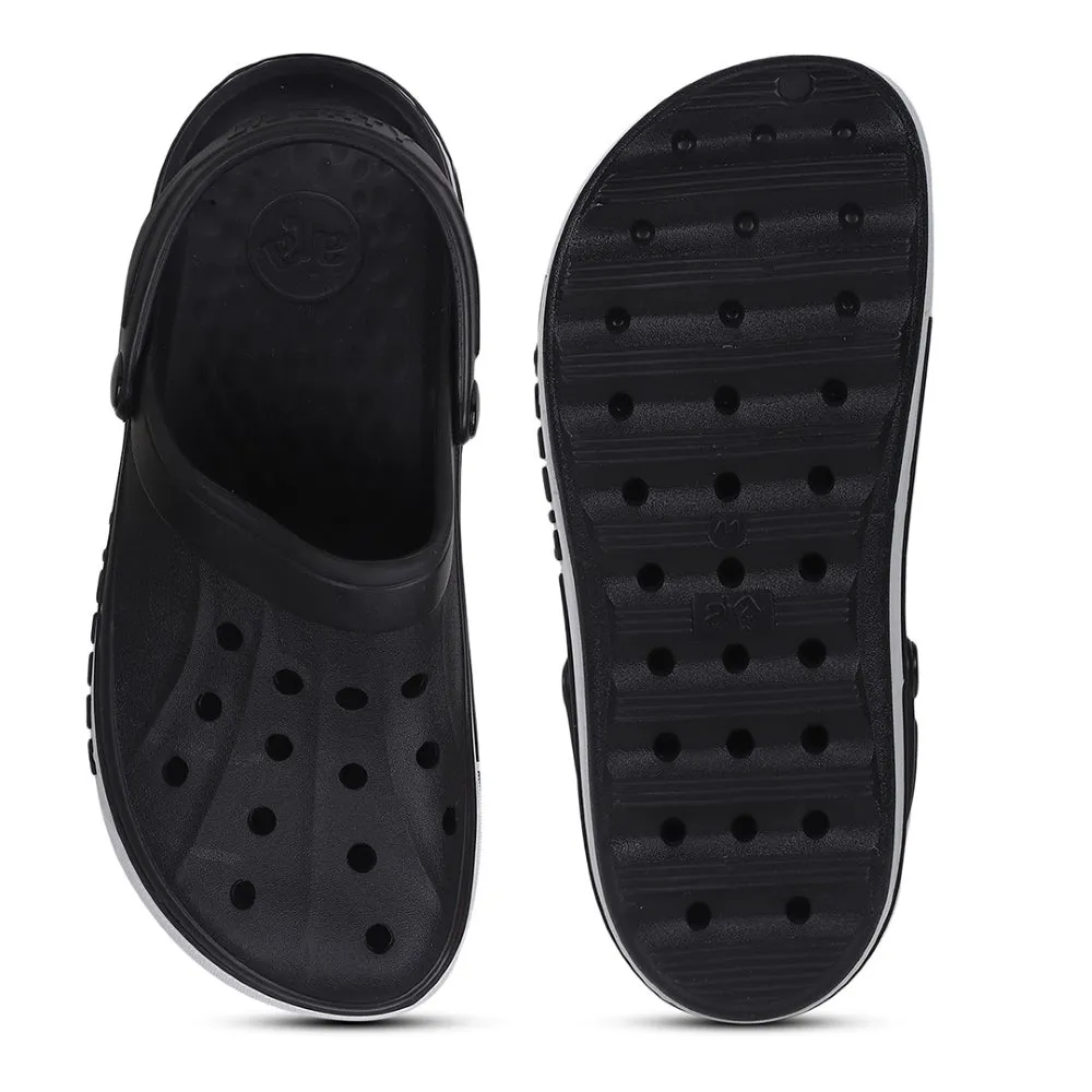 A-HA Black Casual Slip-on Clogs For Men LITEWALK By Liberty