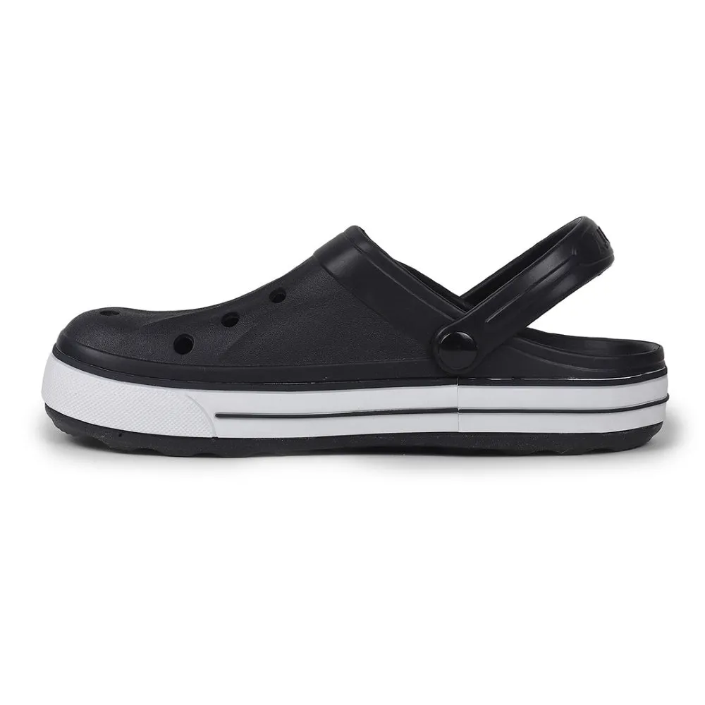 A-HA Black Casual Slip-on Clogs For Men LITEWALK By Liberty