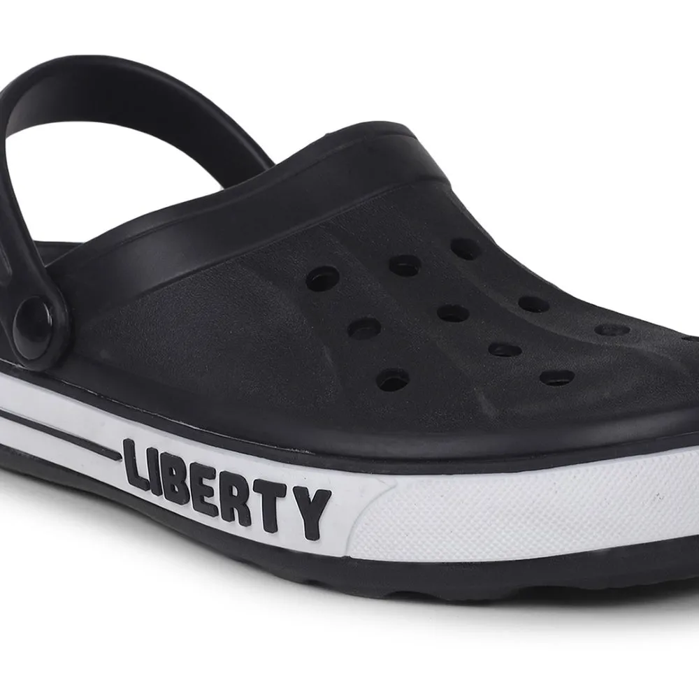 A-HA Black Casual Slip-on Clogs For Men LITEWALK By Liberty