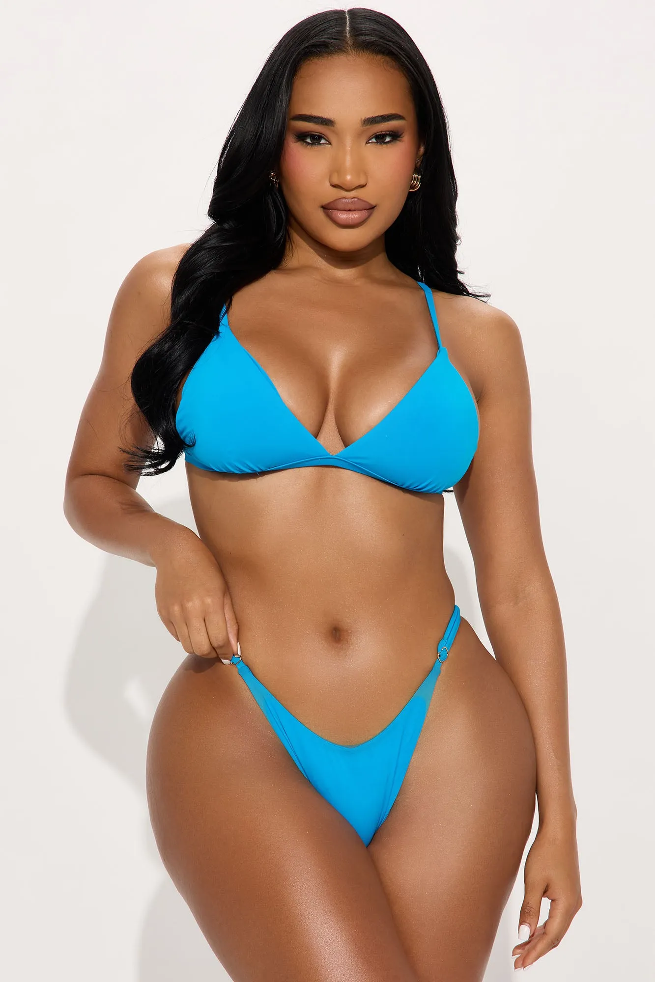 Balmy Beach Days 3 Piece Bikini Set - Blue