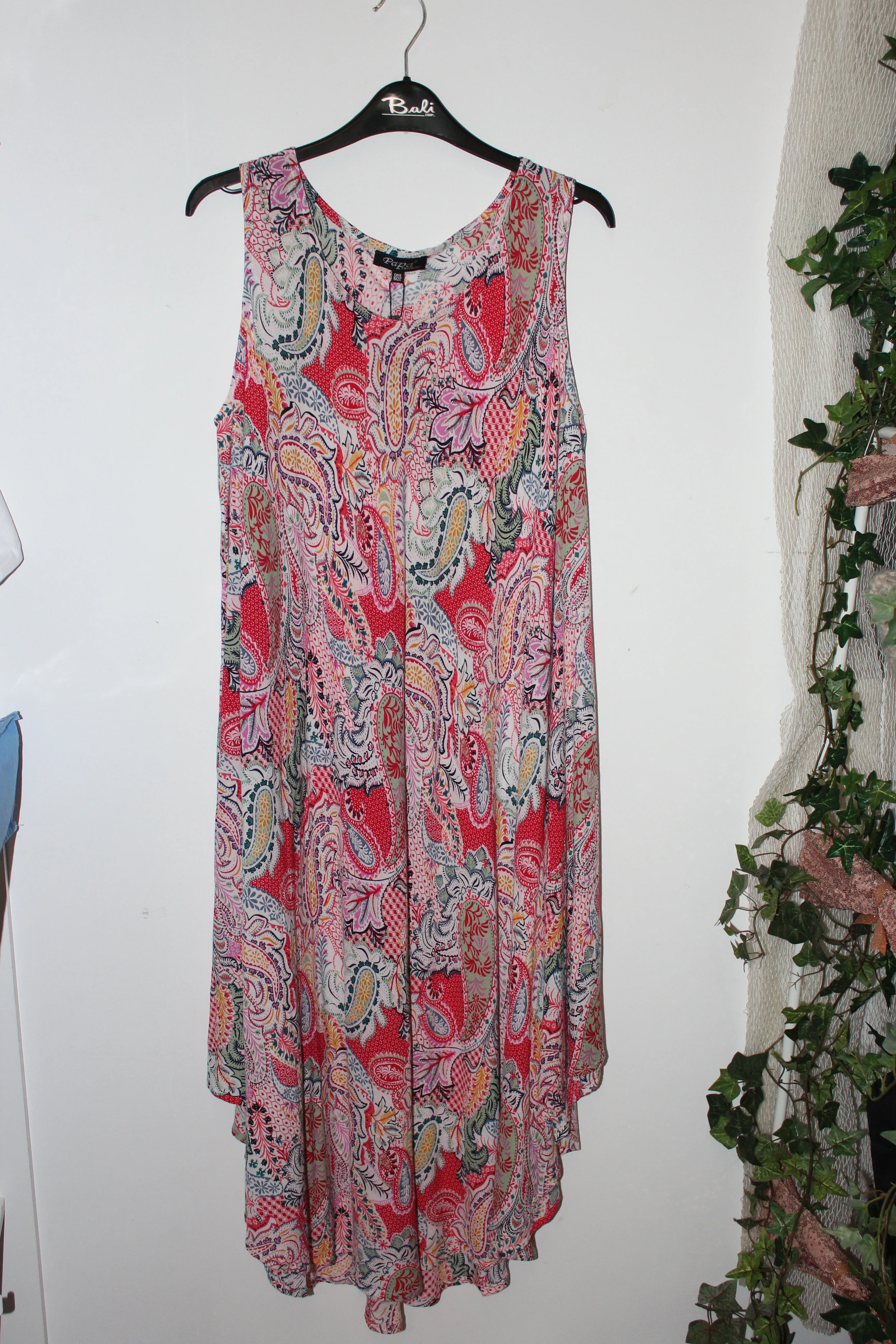Floral Patterned Umbrella Flared Dress