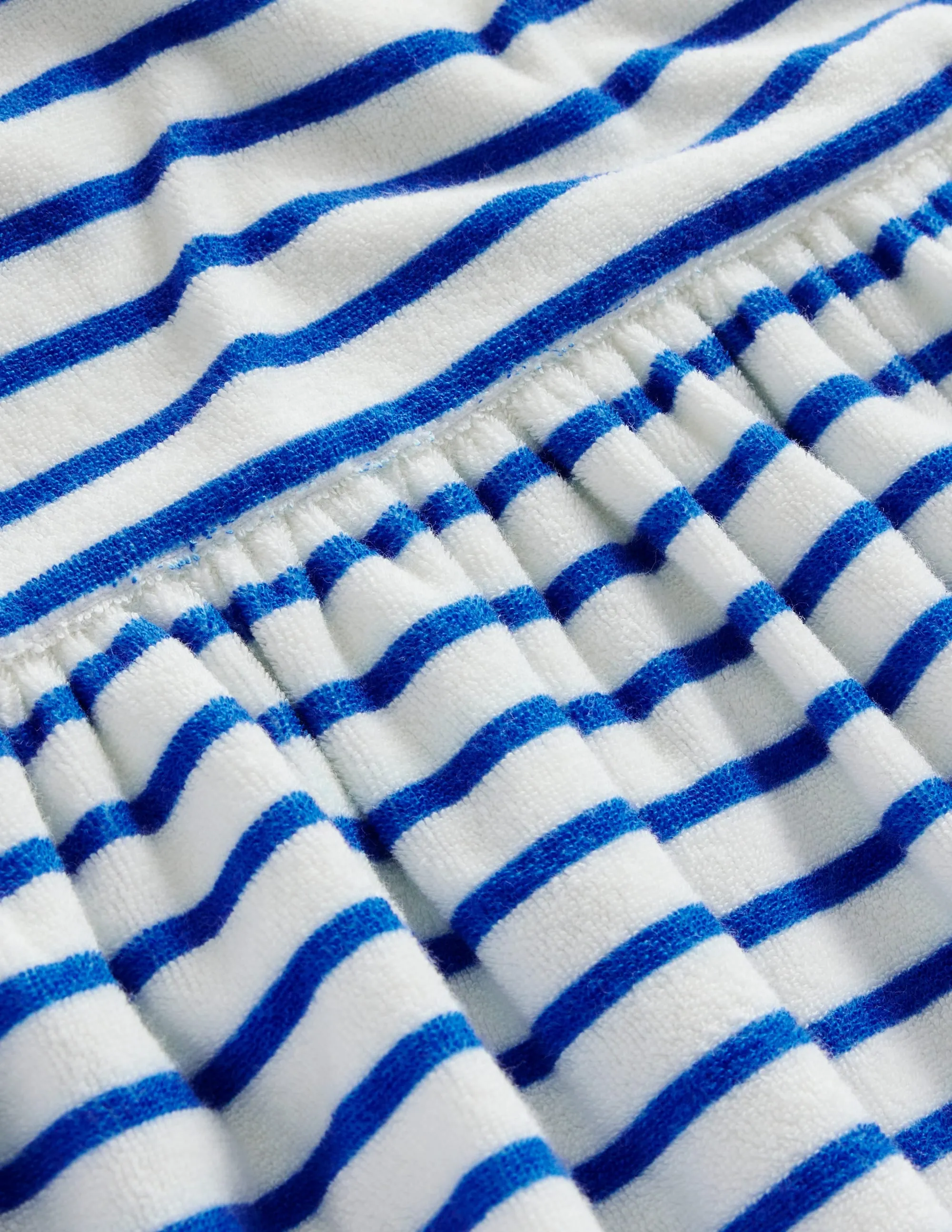 Fun Towelling Dress-Sapphire Blue/Vanilla Pod