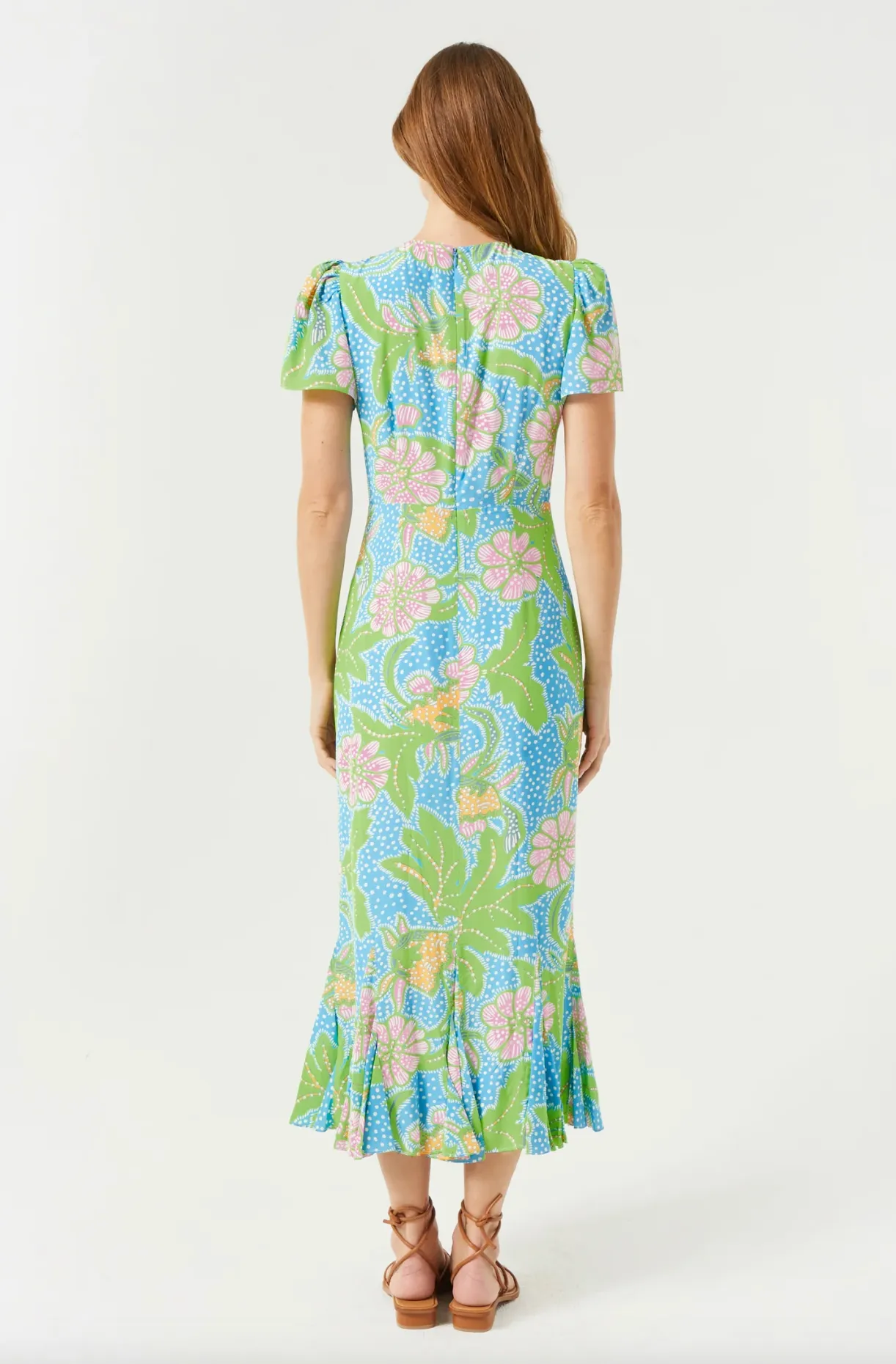 Lulani Dress in Blue Psychedelic Flower Grande