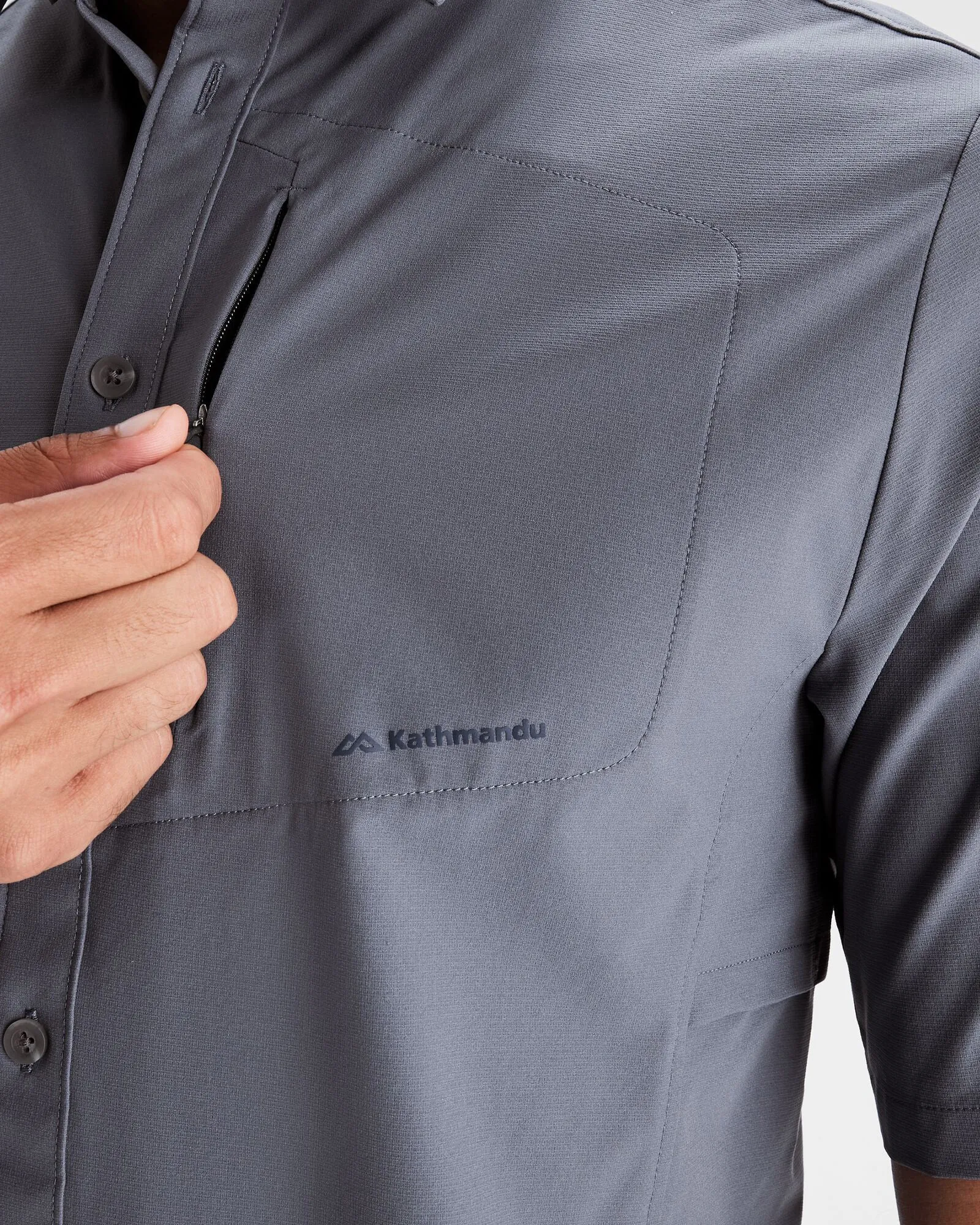 Men's Sun Breaker Short Sleeve Shirt - Light Navy