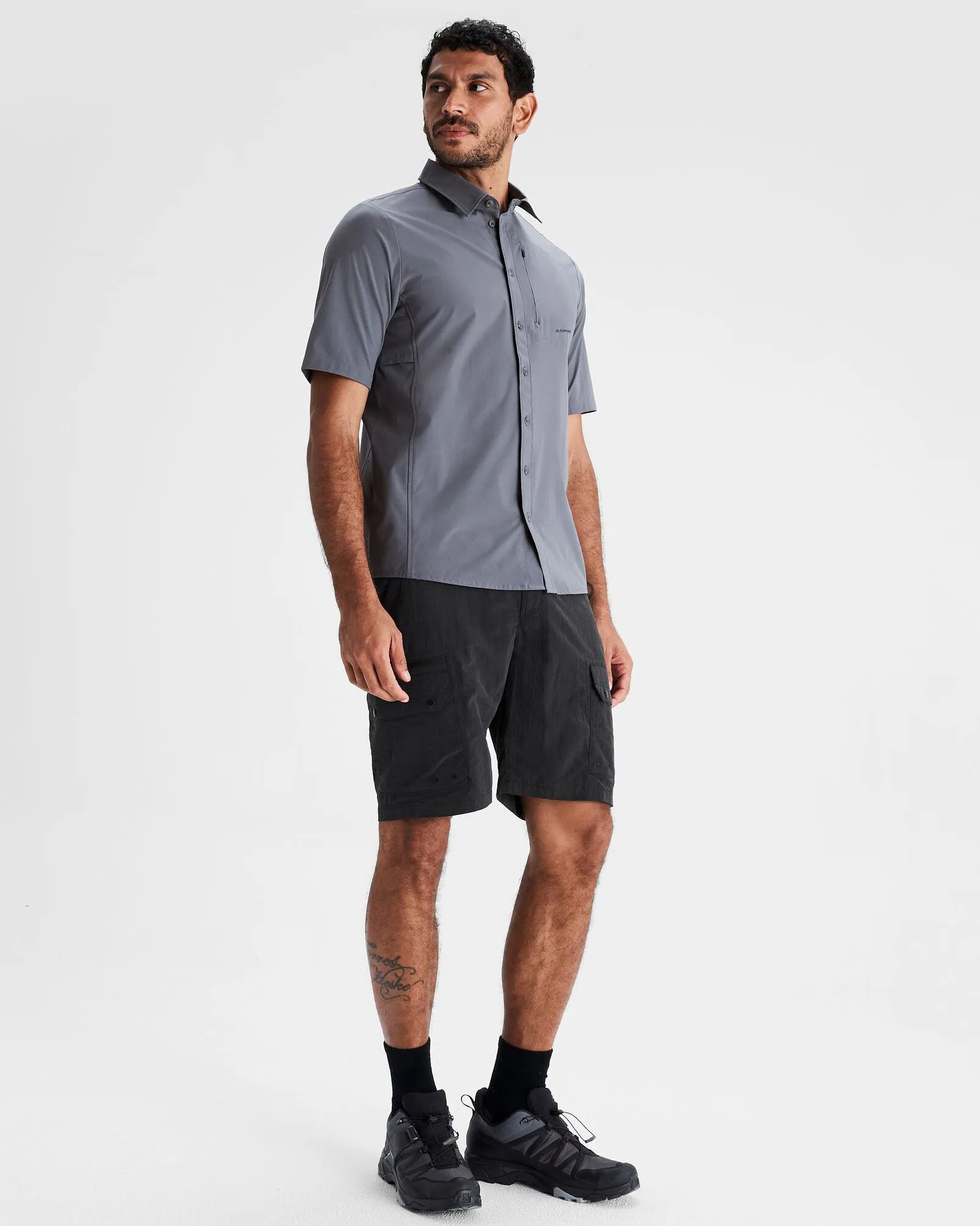 Men's Sun Breaker Short Sleeve Shirt - Light Navy
