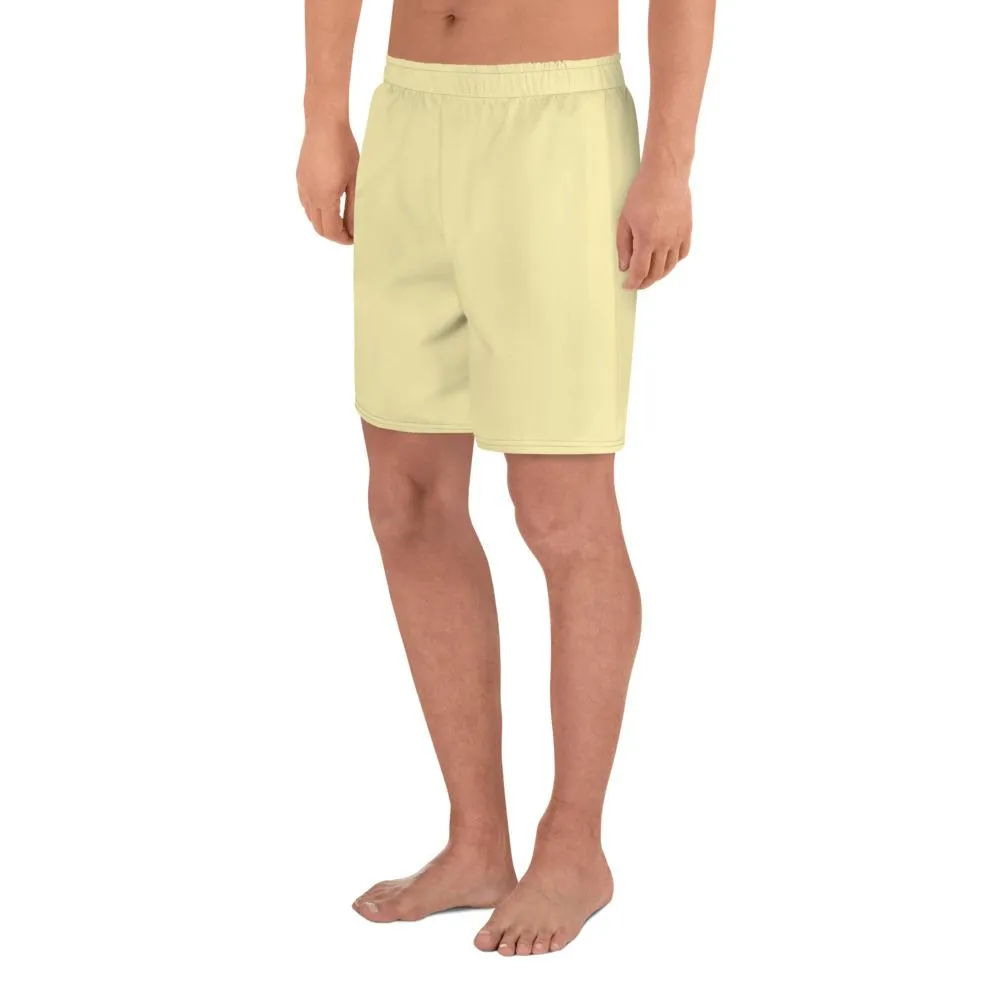 Men's tan athleisure shorts