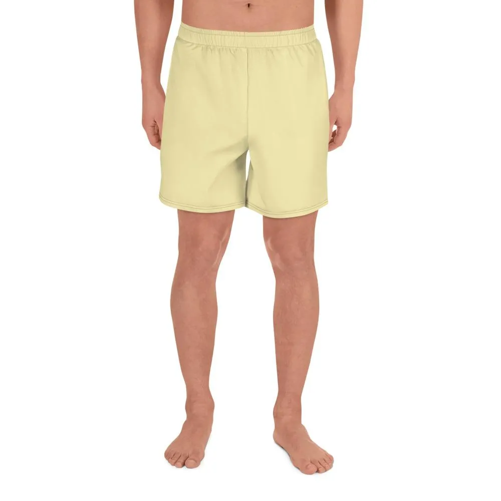 Men's tan athleisure shorts