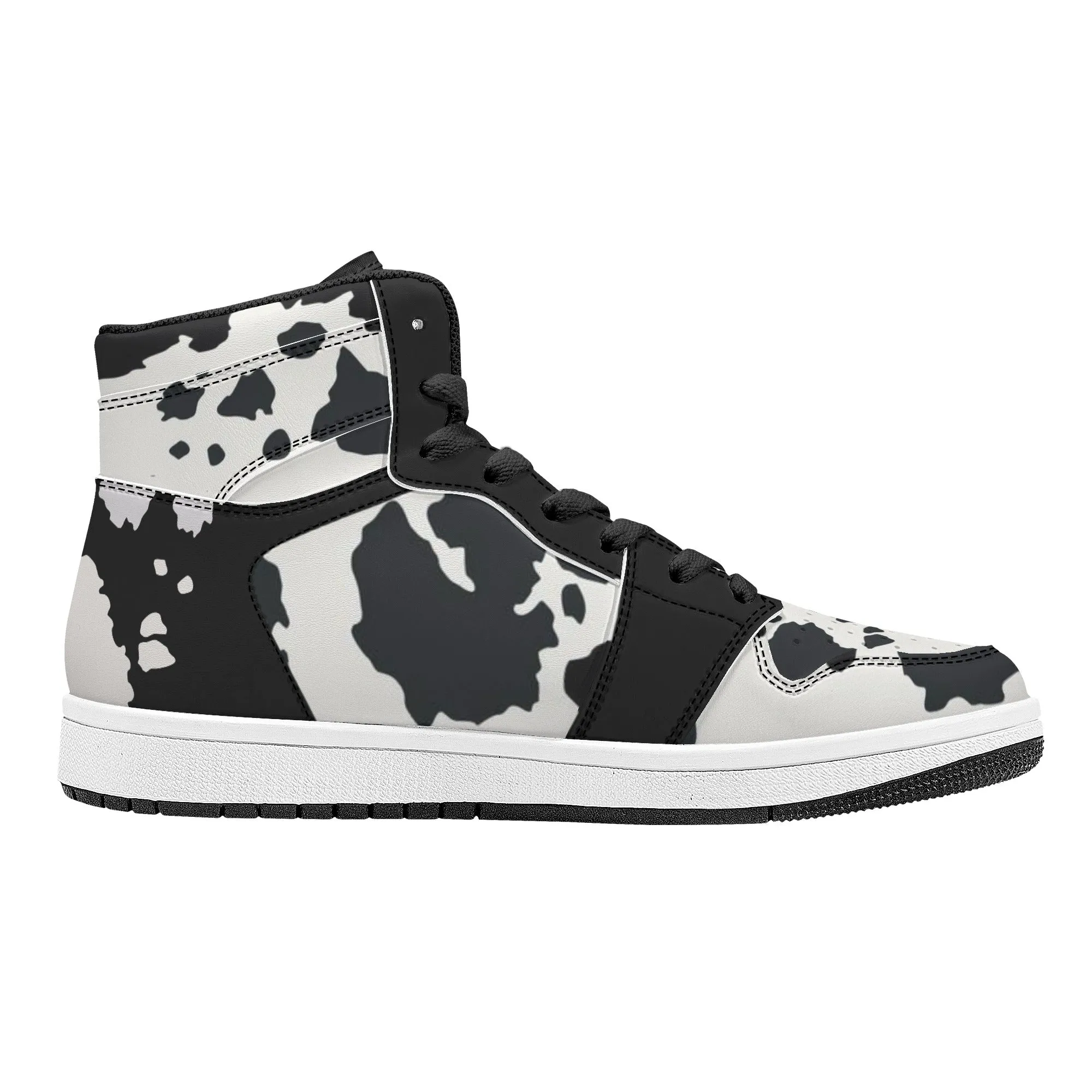 Moo-licious Cow Print Sneakers High Top