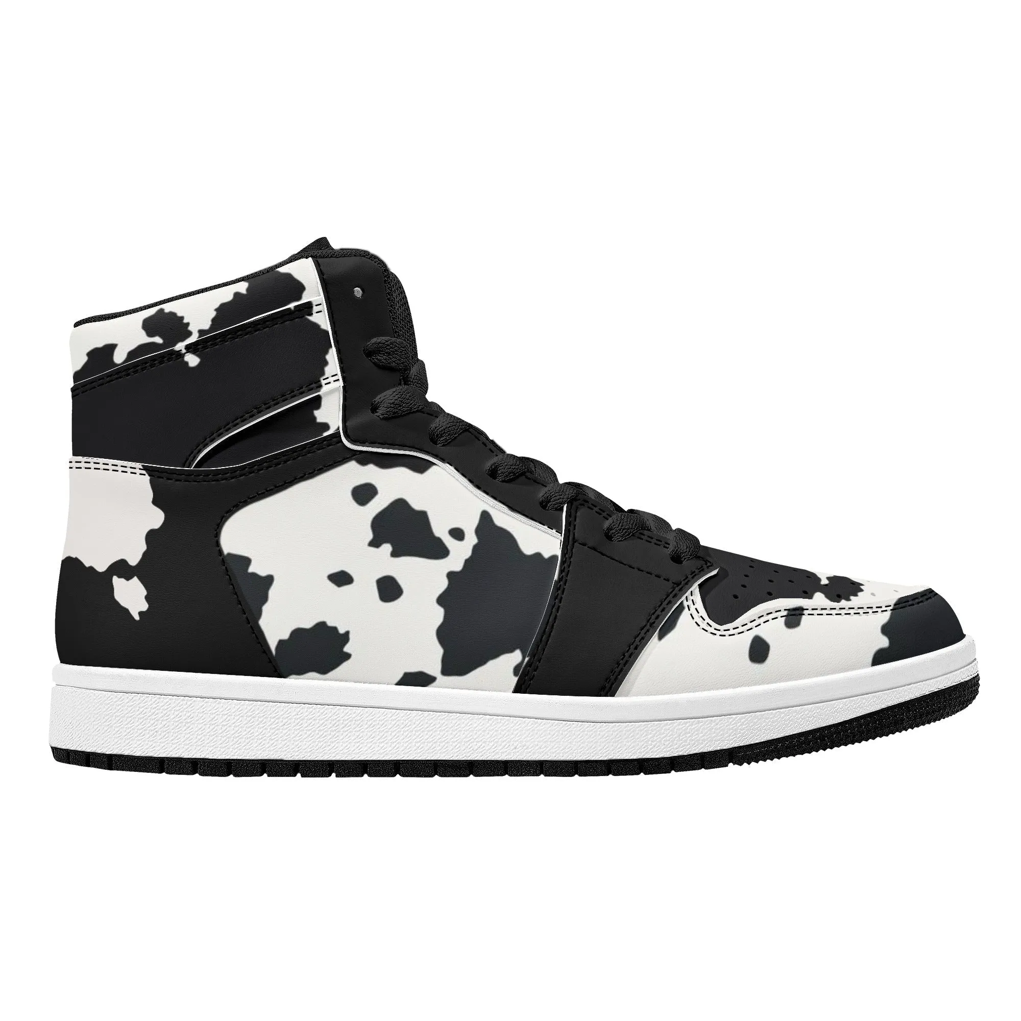 Moo-licious Cow Print Sneakers High Top