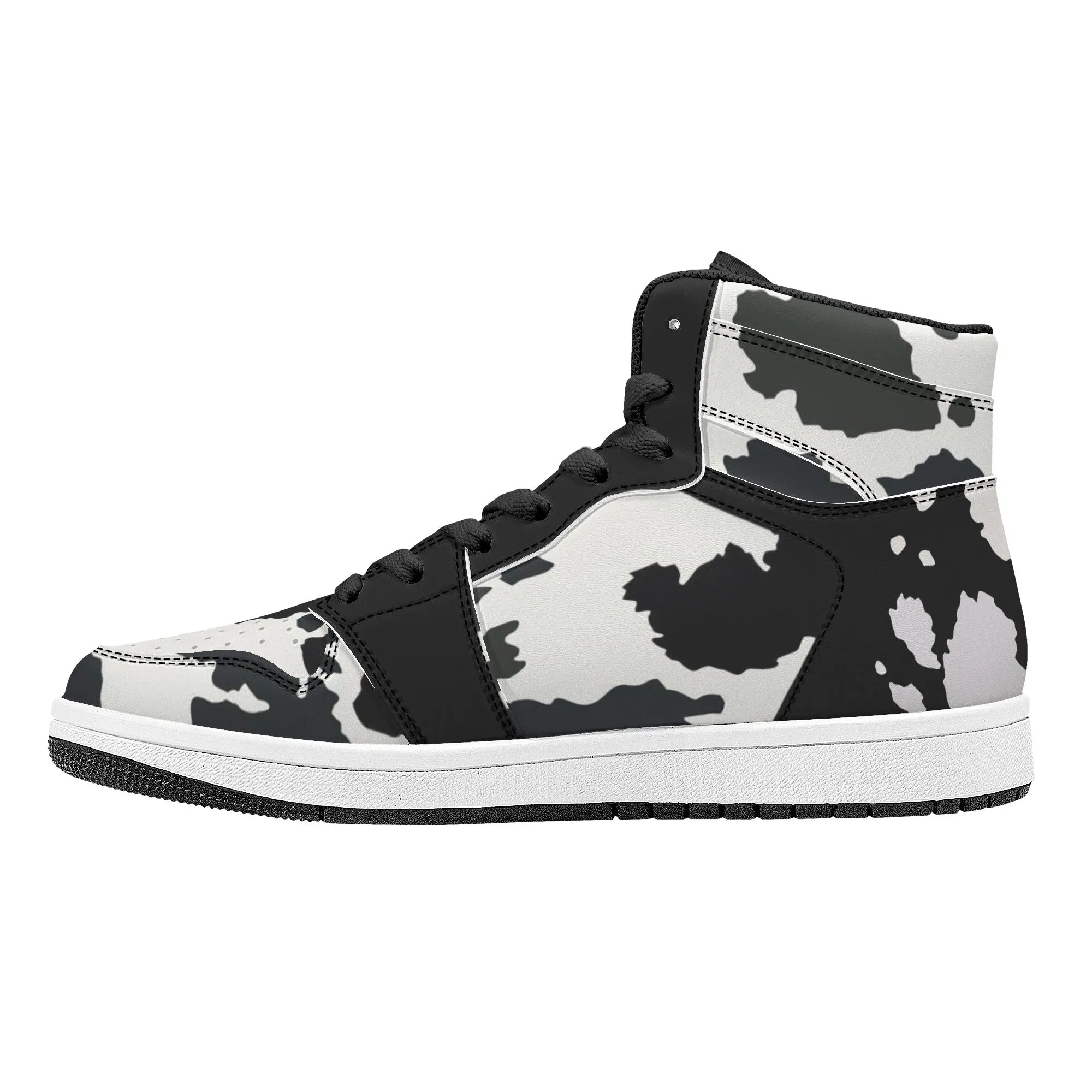 Moo-licious Cow Print Sneakers High Top