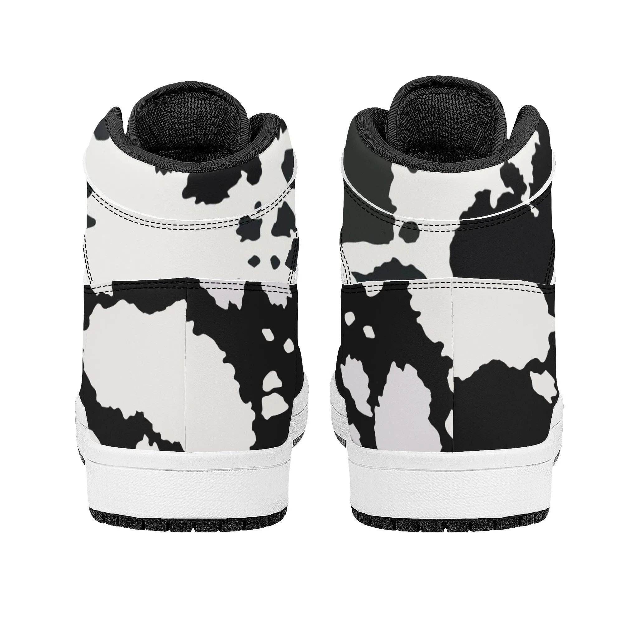 Moo-licious Cow Print Sneakers High Top