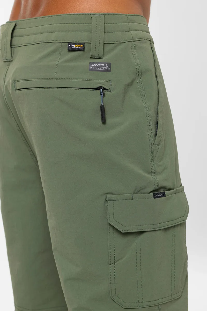 O'Neill TRVLR 20" Cargo Hybrid Shorts - Dark Olive