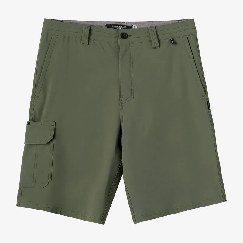 O'Neill TRVLR 20" Cargo Hybrid Shorts - Dark Olive