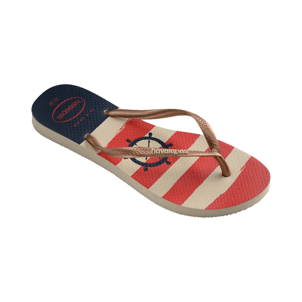 Slim Nautical Flip Flops