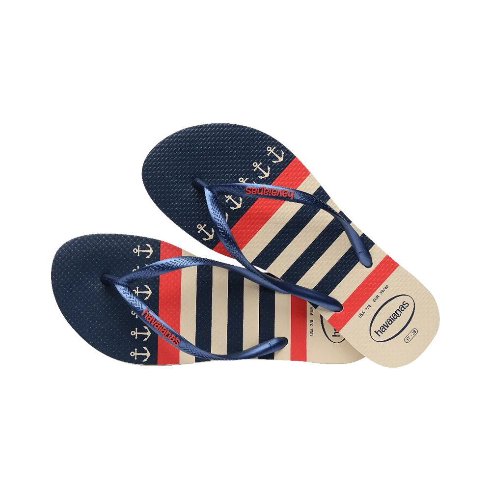 Slim Nautical Flip Flops