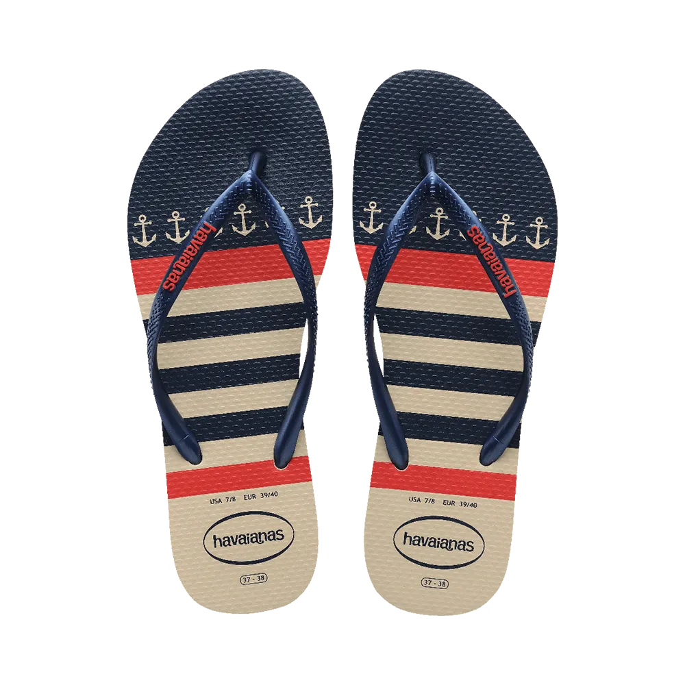 Slim Nautical Flip Flops