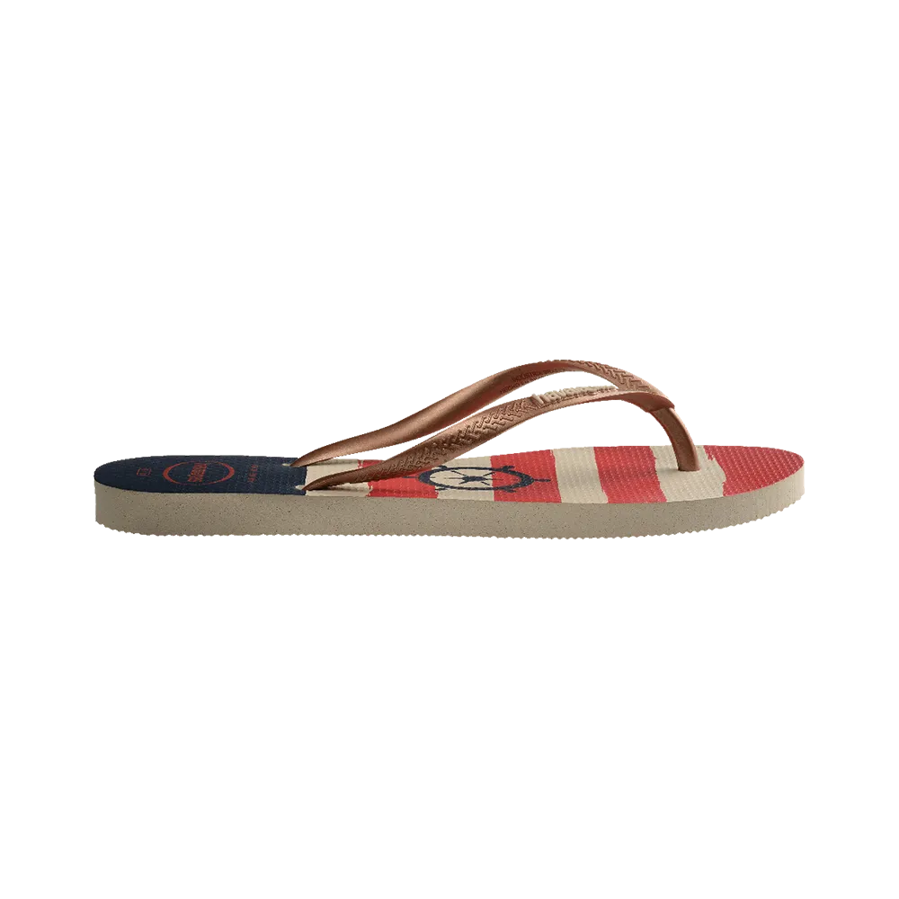 Slim Nautical Flip Flops