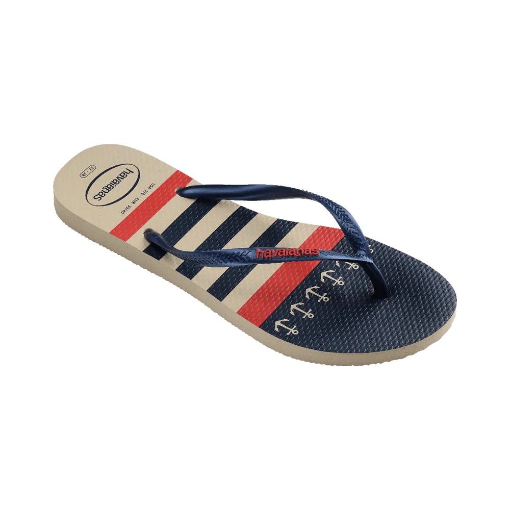 Slim Nautical Flip Flops