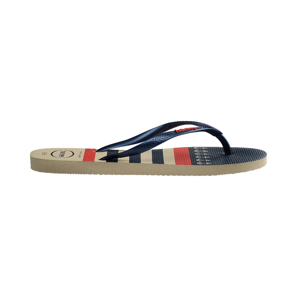 Slim Nautical Flip Flops