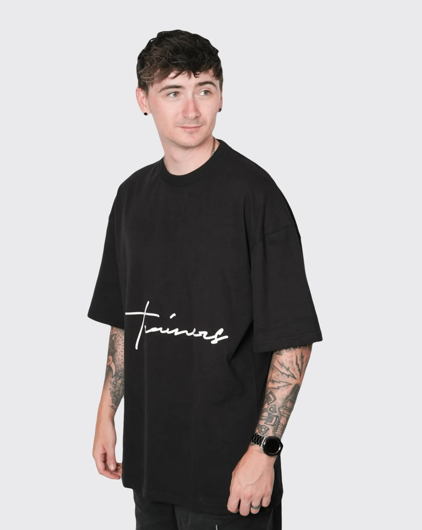 Trainers Script Heavy Weight Oversized Tee