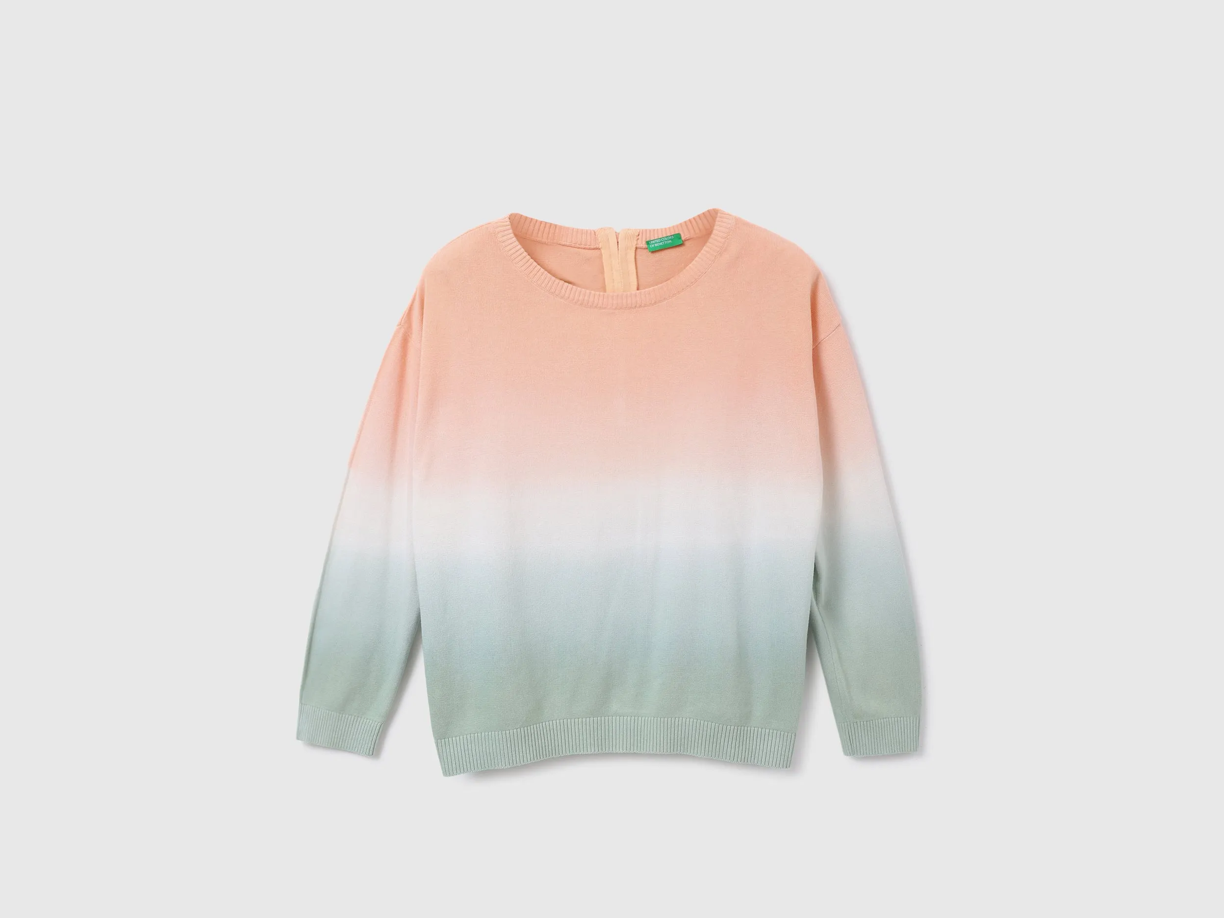 Women Ombre Round Neck Sweatshirt