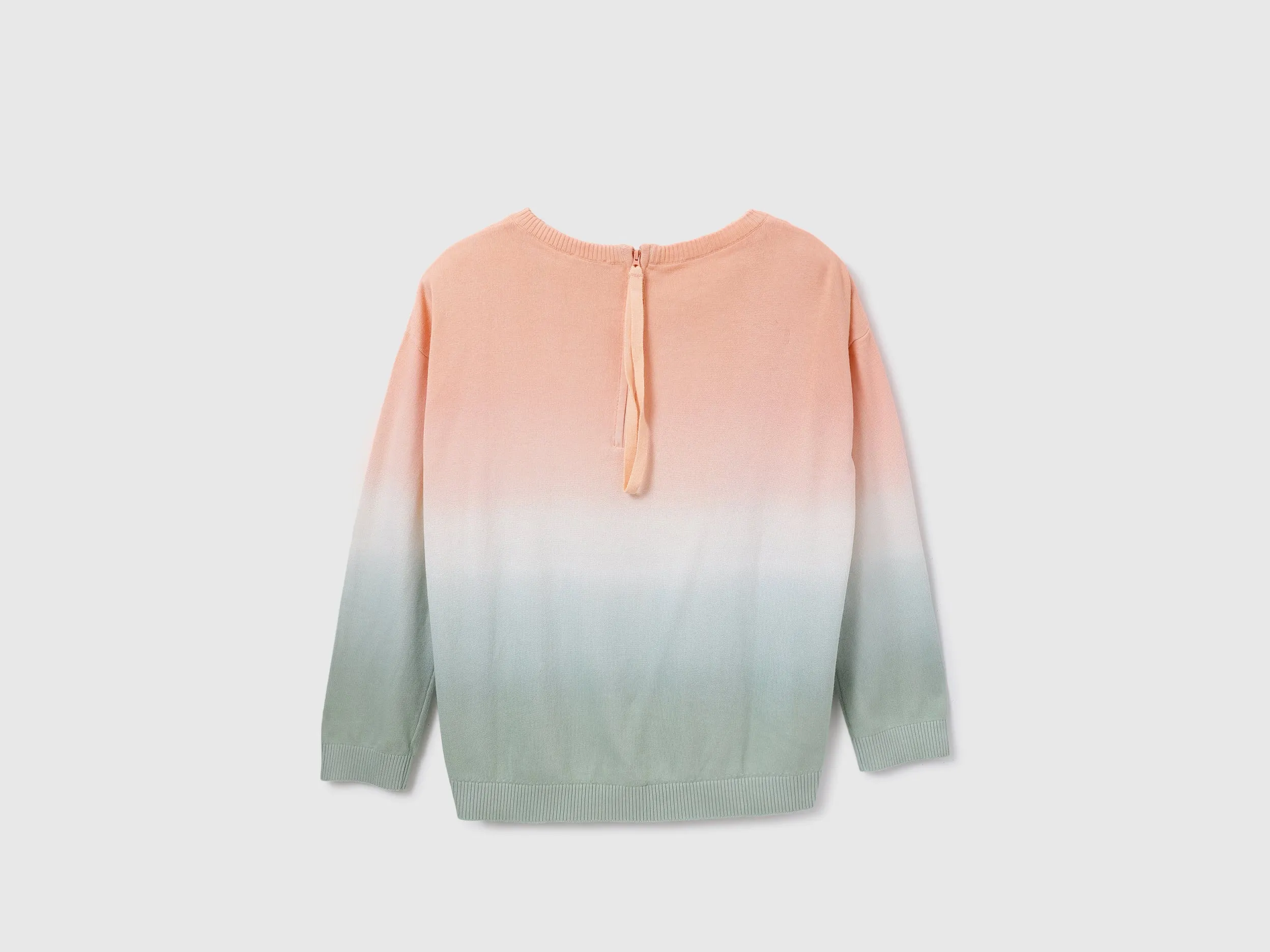 Women Ombre Round Neck Sweatshirt